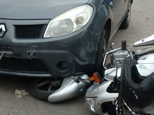 Siniestro de tránsito en Ruta 39 dejó a un motociclista con fractura expuesta