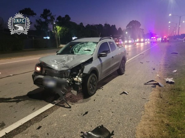 Motociclista falleció al intentar cruzar ruta Interbalnearia