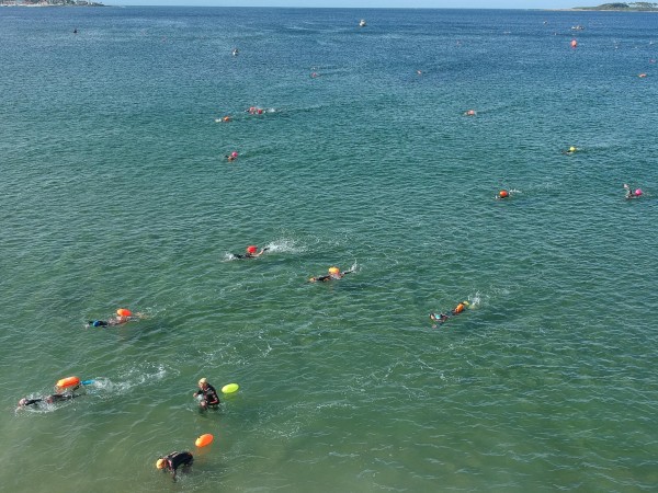 travesía a nado, parada deportiva, nadadores, Punta del Este, Isla Gorriti