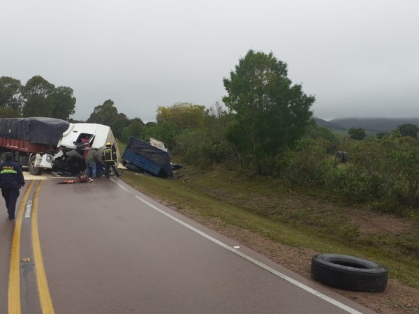 camión, choque, ruta 13, aiguá, un muerto