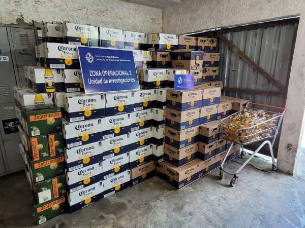 Policía intervino contrabando de 6.000 botellas de  cerveza